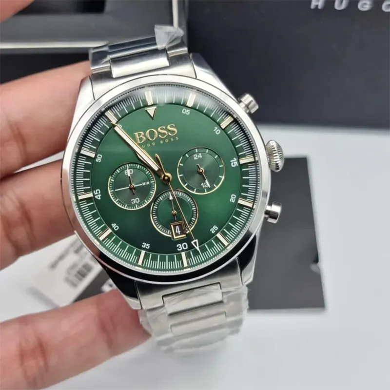 Hugo Boss Pioneer Quartz Green Dial Men's Watch - 1513868